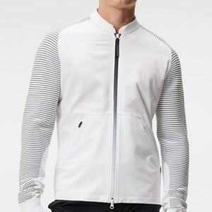 J. Lindeberg Rolf Hybrid Jacket Men's Medium White Black Cardigan